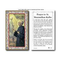 Holy Card  734  - St Maximilian Kolbe - Gold Edge