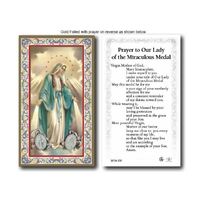 Holy Card 734  -  Our Lady of the Miraculous Medal - Gold Edge