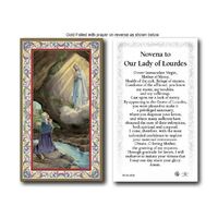 Holy Card 734  - Our Lady of Lourdes - Gold Edge