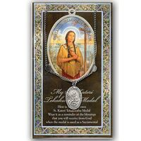Biography Leaflet with Pendant - St Kateri Tekakwitha