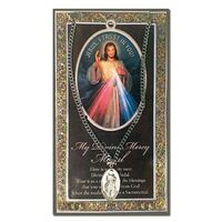Biography Leaflet with Pendant - Divine Mercy
