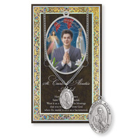 Biography Leaflet with Pendant - Saint Carlo Acutis