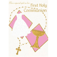 Card - Holy Communion Girl