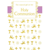 Card - Holy Communion Girl
