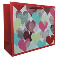Gift Bag - Medium - Multi Coloured Hearts