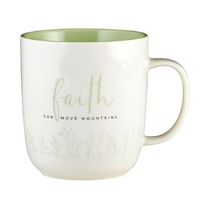 Ceramic Mug: Heart & Soul, Faith Can Move Mountains  (398ml)