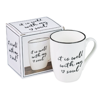 Ceramic Mug: It is Well With My Soul, White (340 Ml)