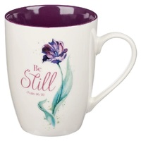 Ceramic Mug: Be Still (Psalm 46:10) Purple Inside (355 Ml)