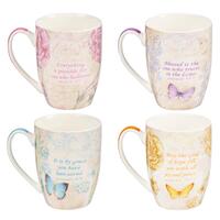 Ceramic Mug Set: Butterflies