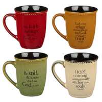 Ceramic Mug Set: Faith, Trust, Hope, Be Still