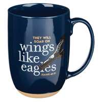 Ceramic Mugs: The Will Soar on Wings Like Eagles  (440ml)