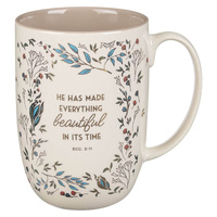 Ceramic Mug: Everything Beautiful Cream Floral