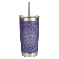 Stainless Steel Tumbler: Noble Things Lavender Floral