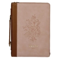 Bible Cover Large: Fashion Pink/Brown Trust Prov. 3:5