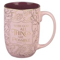 Ceramic Mug All Things Are Possible Blush (440 ml)