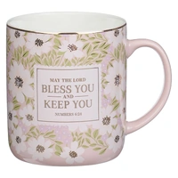 Ceramic Mug Bless and Keep You Blush Numbers 6:24)