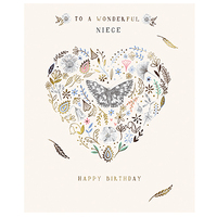 Card - Niece Happy Birthday Butterflies