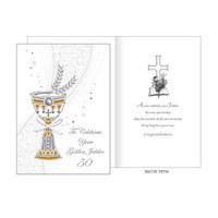 Card - 3D Golden Jubilee 50th