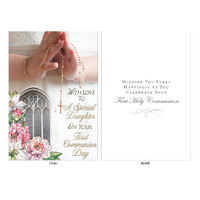 Card - Communion Daughter with Insert Symbolic
