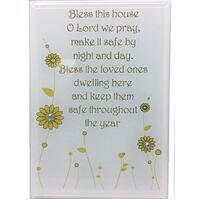 Glass Plaque - Bless This House