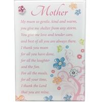 Glass Plaque - Mother