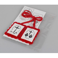 Scapular - Red with Leaflet