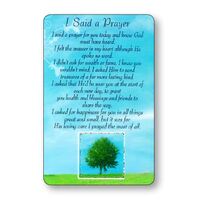 Laminated Prayer Card - I Said a Prayer
