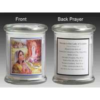 Glass Candle LED - Our Lady of Lourdes