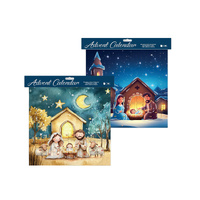 Advent Calendar With Glitter - Sold Individually