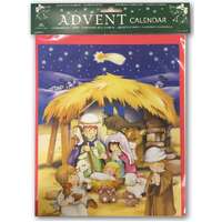 Advent Calendar With Glitter - Sold Individually