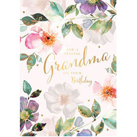 Card - Birthday Special Grandma Flowers