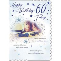 Card - 60th Birthday - Shoes, Hat, Bow Tie