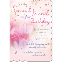 Card - Birthday Special Friend Flowers