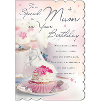 Card - Birthday Mum Teacup and Cake