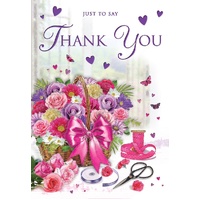 Card - Thank You Flower Basket