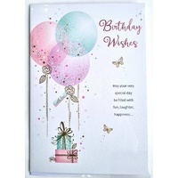 Card - Birthday Balloons and Gifts