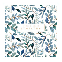 Card - With Sympathy Leaves