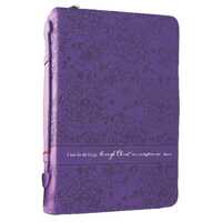 Bible Cover Purple Medium : I Can Do All Things ....