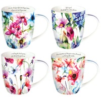 Ceramic Mug Set: Seeds of Love, Floral