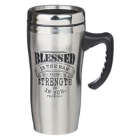 Stainless Steel Travel Mug : Blessed is the Man