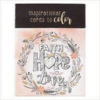 Colouring Cards Boxed - Adult - Faith Hope Love