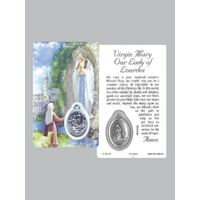 Lam Card & Medal - Our Lady Of Lourdes