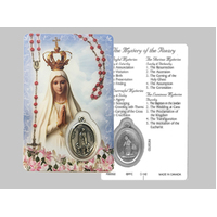 Lam Card & Medal - Mysteries of the Rosary