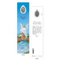 Laminated Bookmark with Medal - Guardian Angel