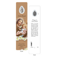 Laminated Bookmark with Medal - Saint Joseph