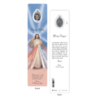 Laminated Bookmark with Medal - Divine Mercy