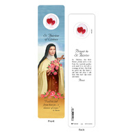 Laminated Bookmark with Medal - Saint Therese
