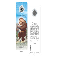 Laminated Bookmark with Medal - Saint Anthony