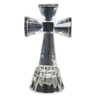 Glass Standing Cross - 85mm
