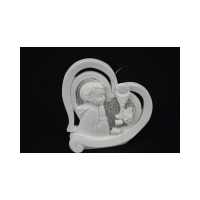 Holy Communion Boy Resin Heartshape Plaque